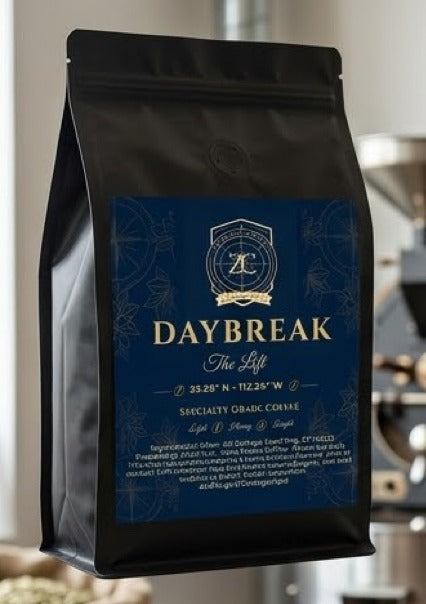 Daybreak | The Lift Founder Series coffee bag in the roastery