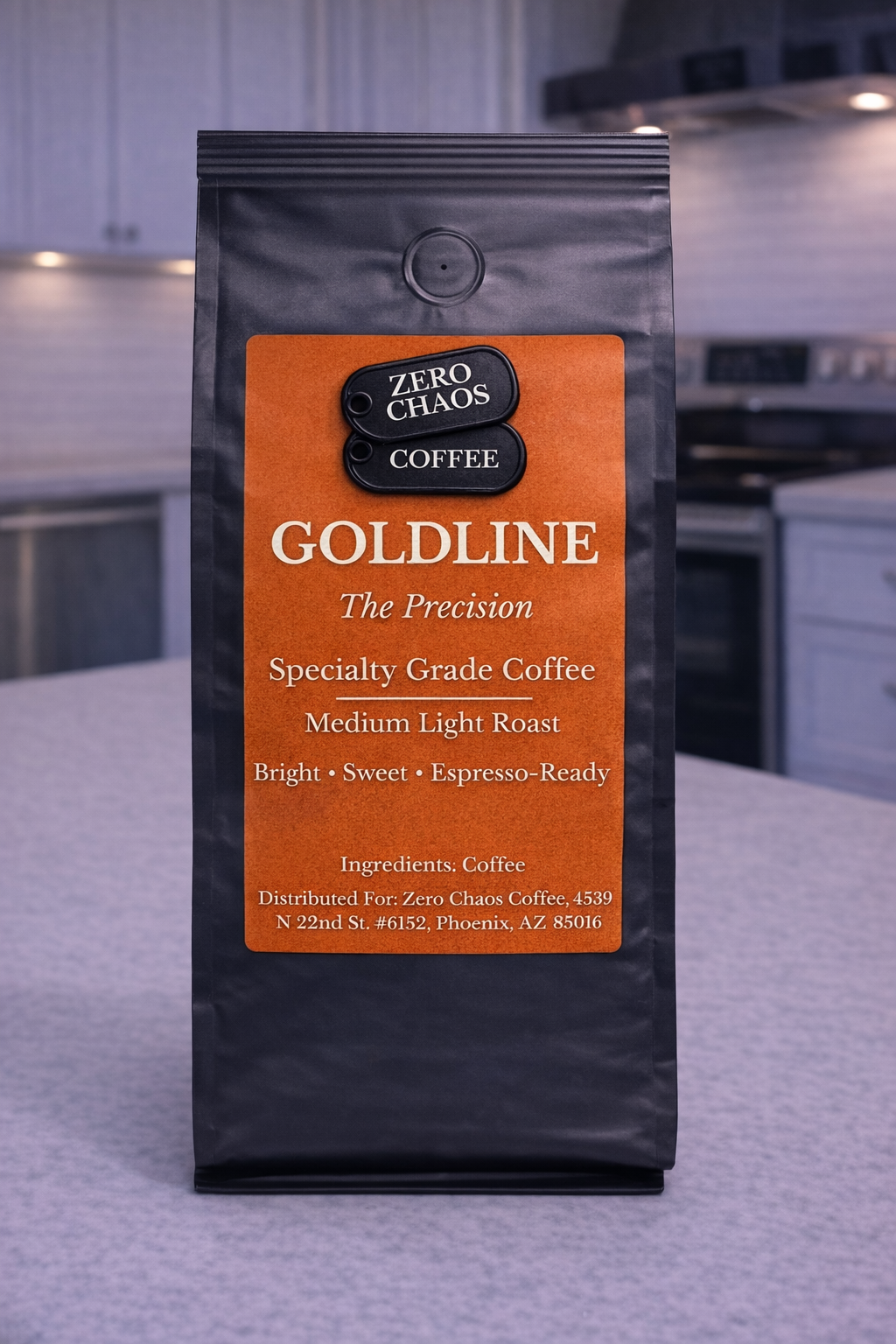 Gold Line bag — specialty grade light roast precision brewing — Zero Chaos Coffee