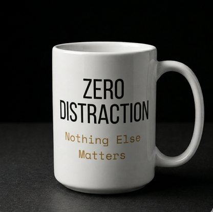 Zero Distraction Mug | Nothing Else Matters | 15oz Ceramic Mug | Zero Chaos Coffee